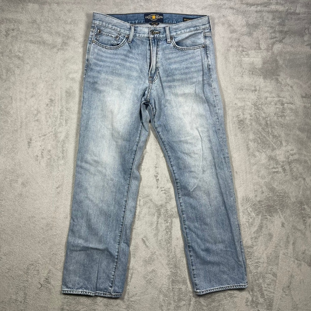 Lucky Brand 361 Vintage Straight Jeans Mens 34x32(31) Light Blue Denim